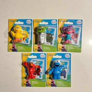 Sesame Street mini action figure toys set